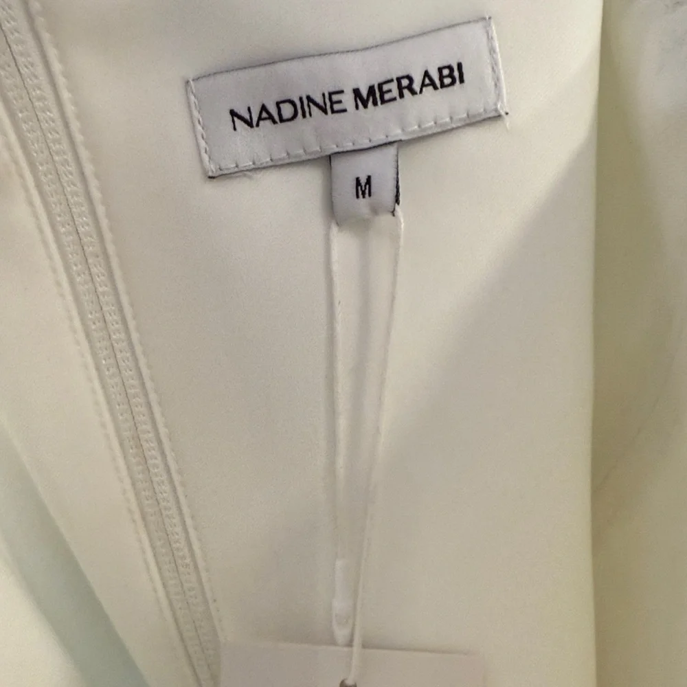 NADINE MERABI White Asymmetric Crop Top - Picture 8 of 9